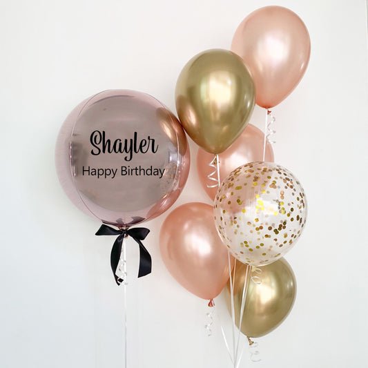 Personalized Orbz with Balloon Bouquet