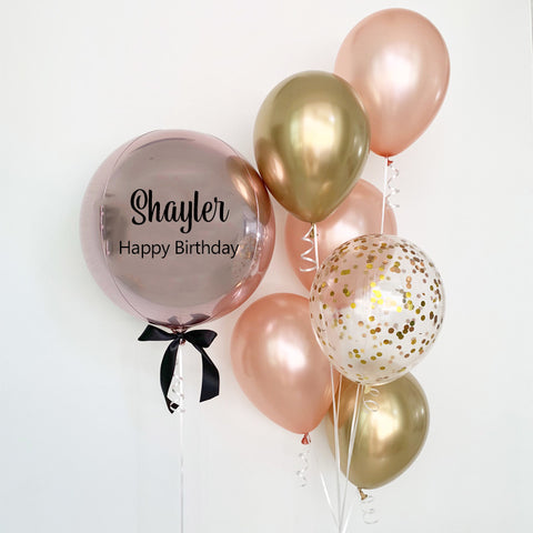 Personalized Orbz with Balloon Bouquet
