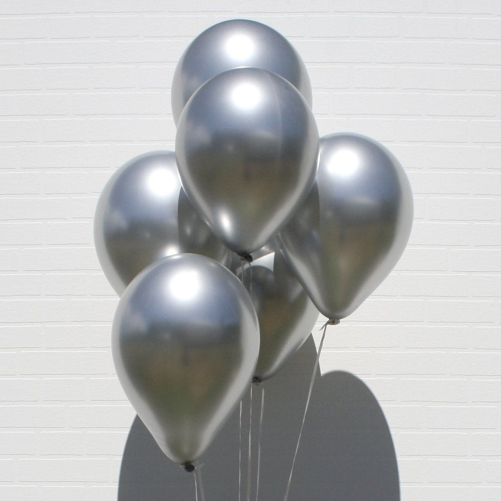 Silver Chrome Balloons Bouquet