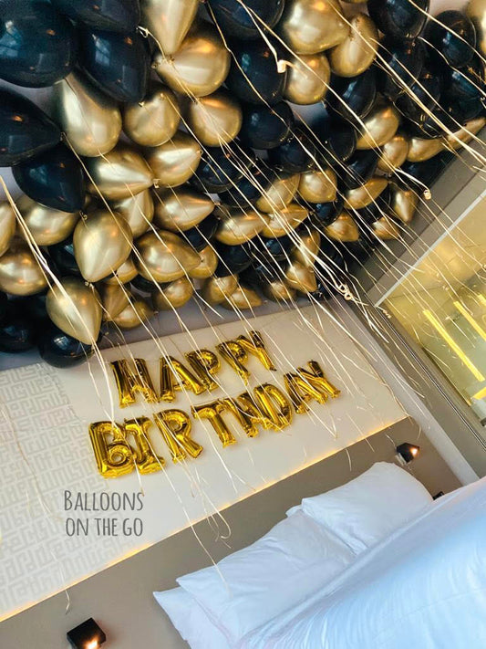 Happy Birthday and 70 Ceiling Balloons!