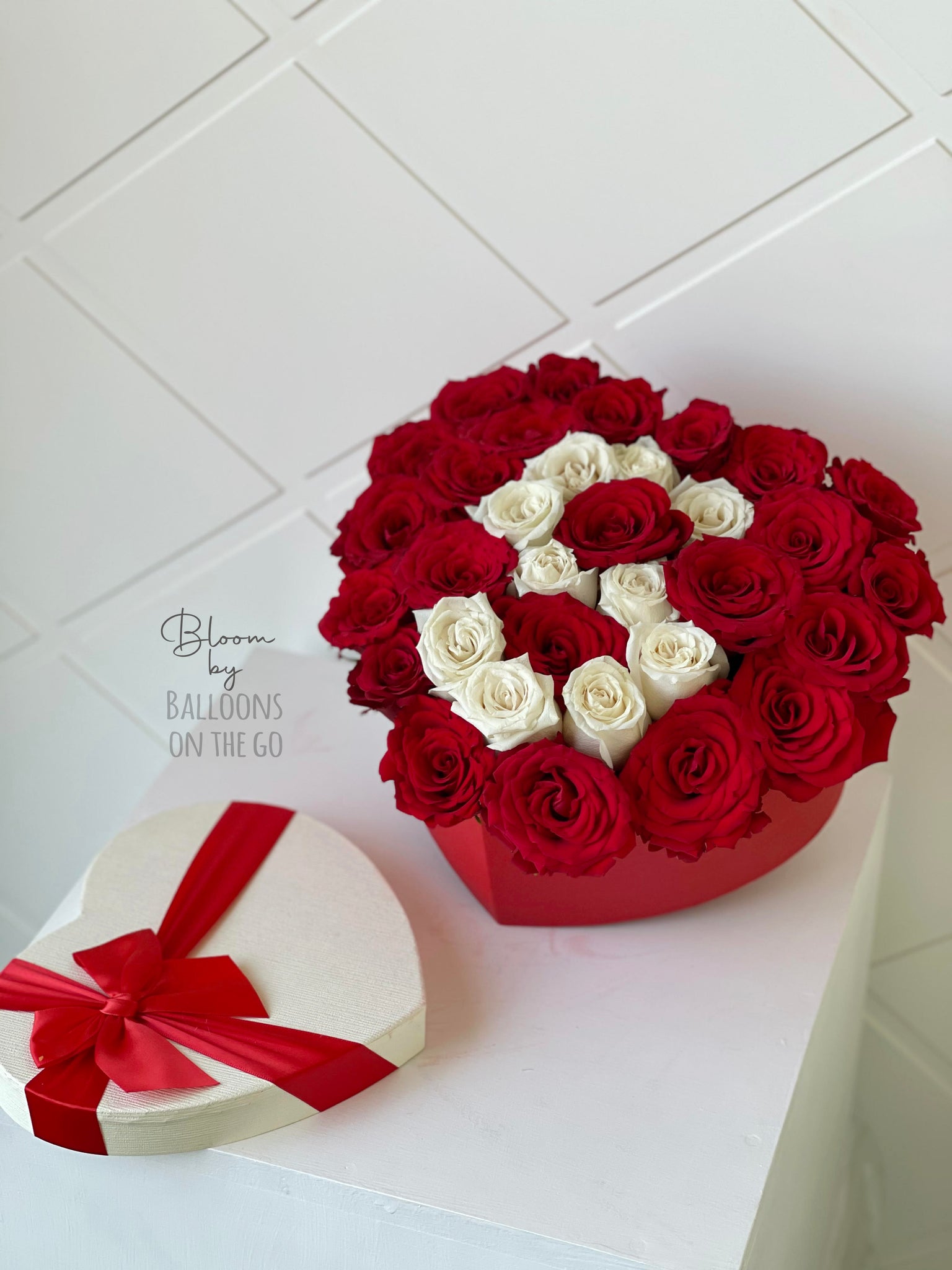 Heart Flower box with Initial- Valentine Exclusive