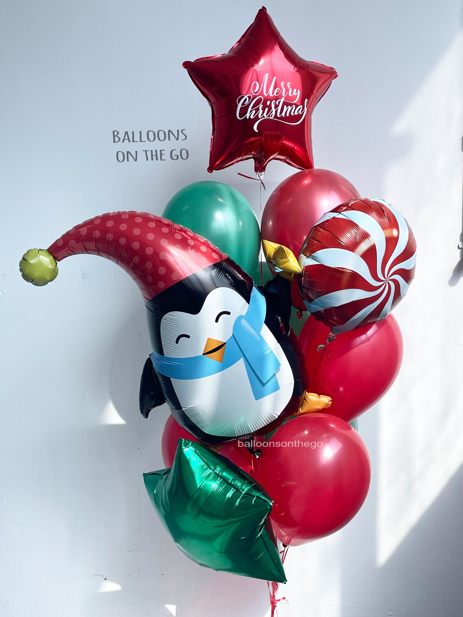Christmas Precious Penguin Foil Balloon Bouquet