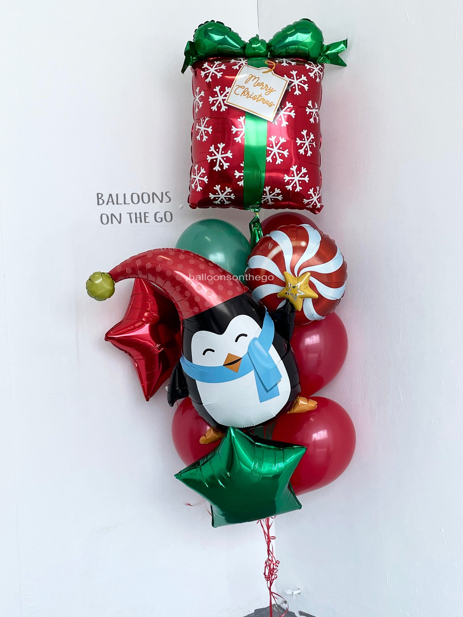 Christmas Gift and Penguin Bouquet