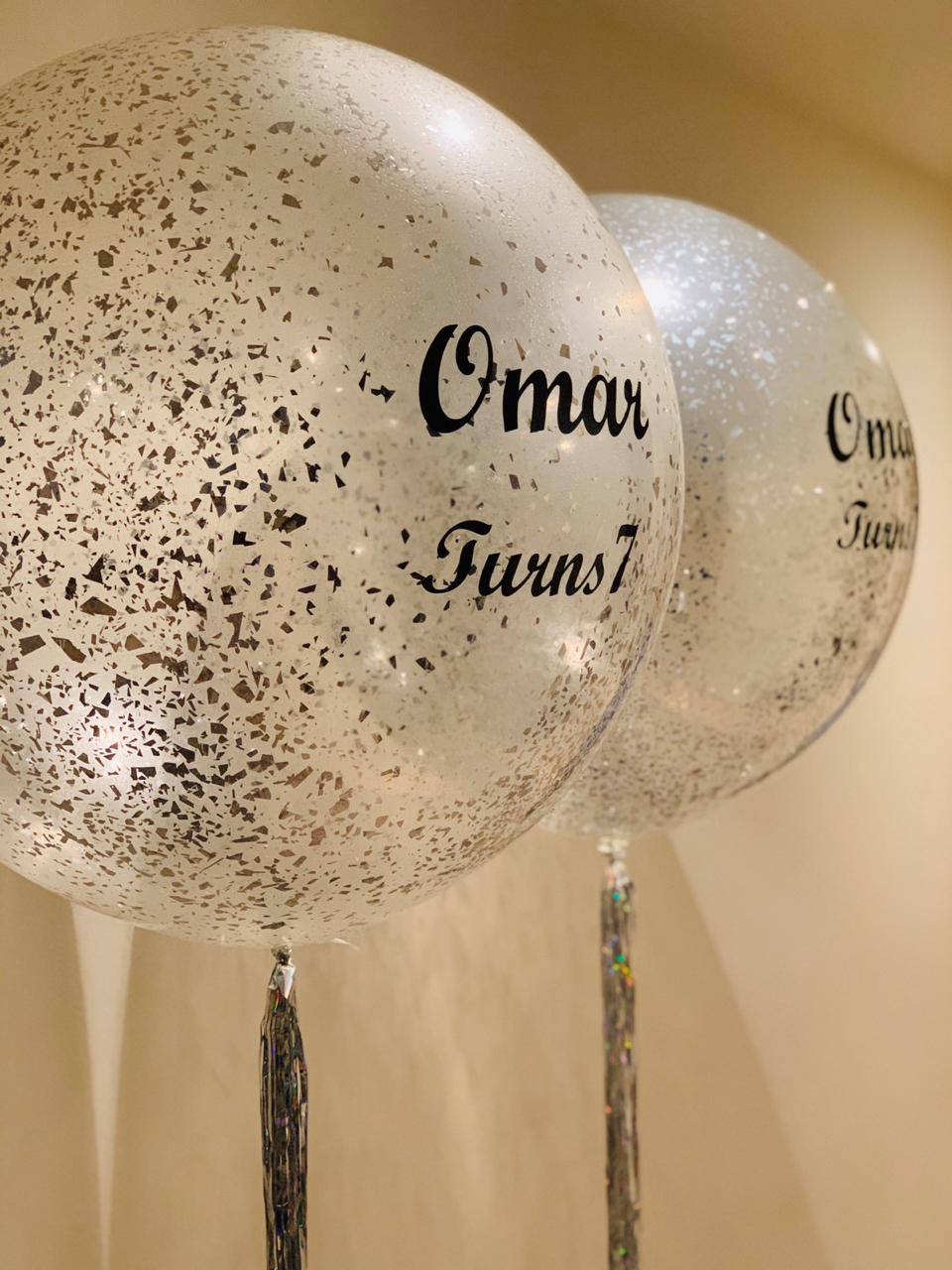 Silver Giant customized confetti balloon