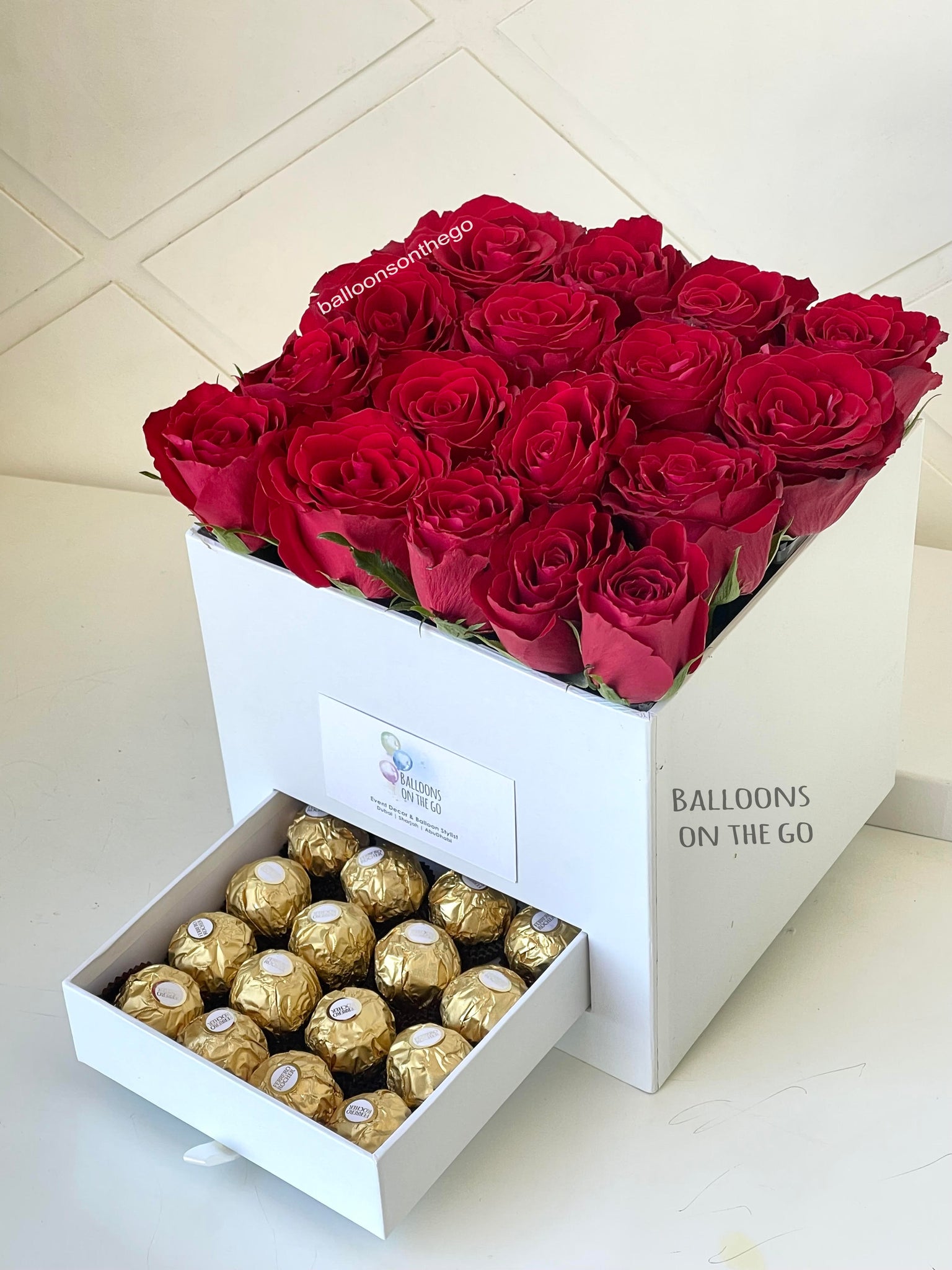 20 Red Roses with Surprise Chocolate box!!