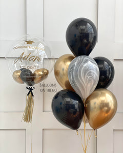 Customized Graduation Bubble balloon with Bouquet