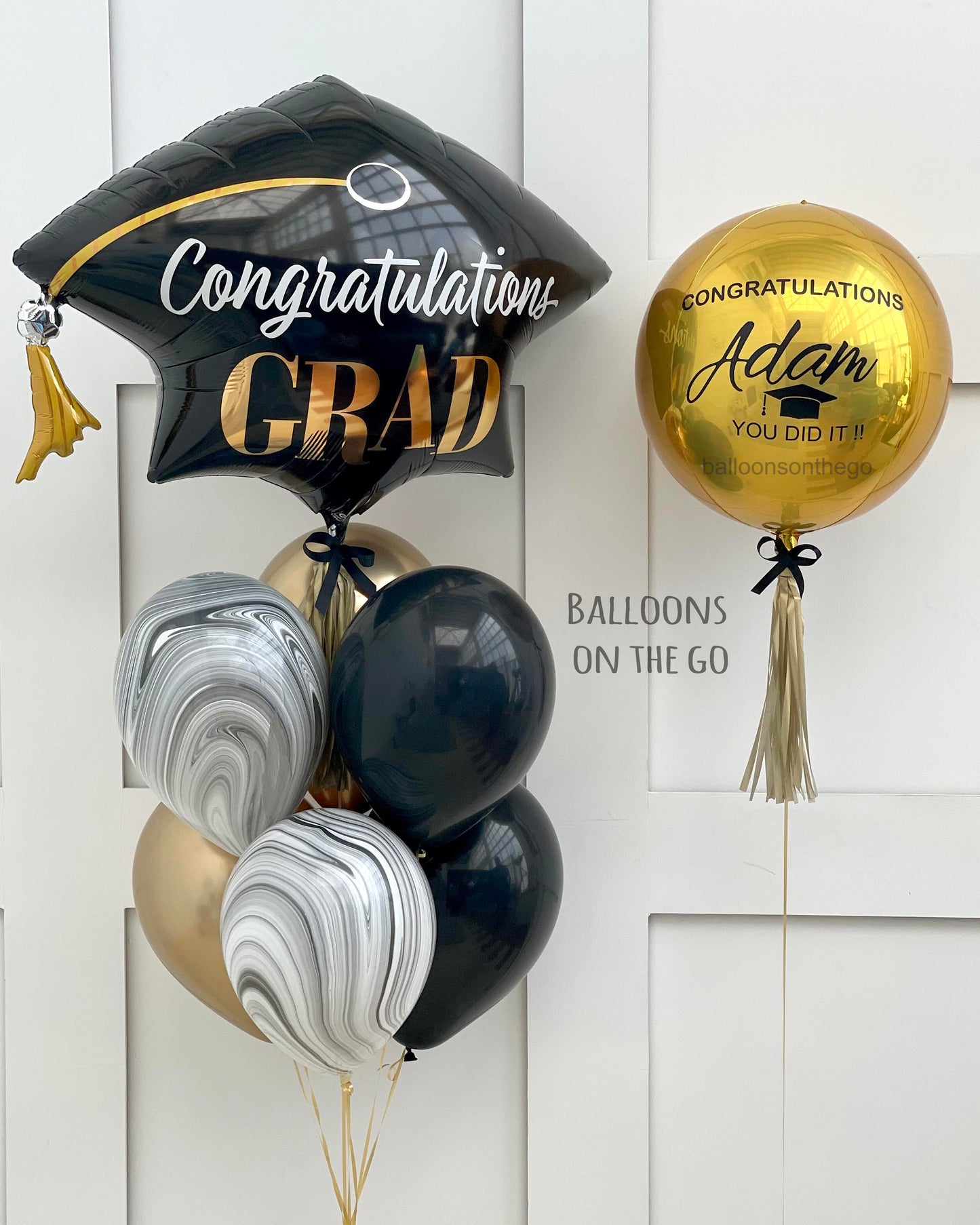 Customized Orbz with Graduation Bouquet