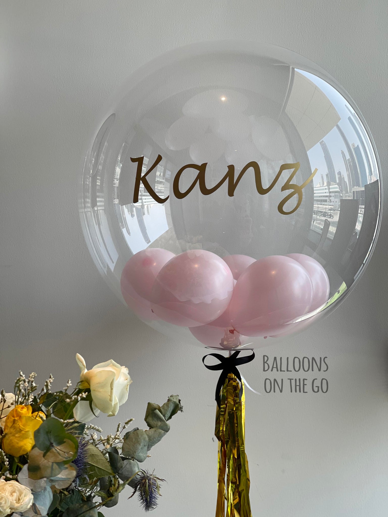 Customized Bubble Balloon- Pink