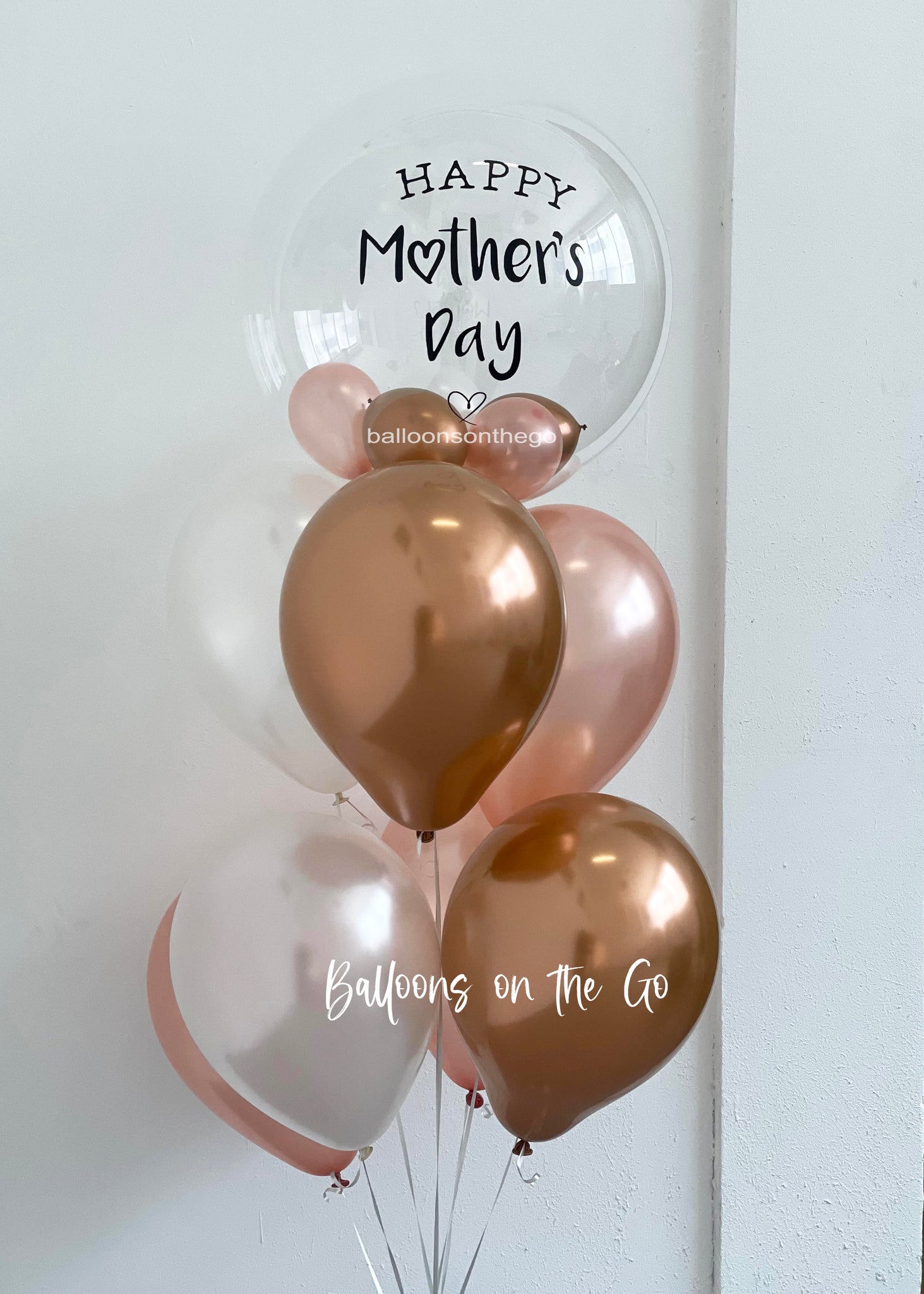 Copper and Rose gold Balloon Bouquet