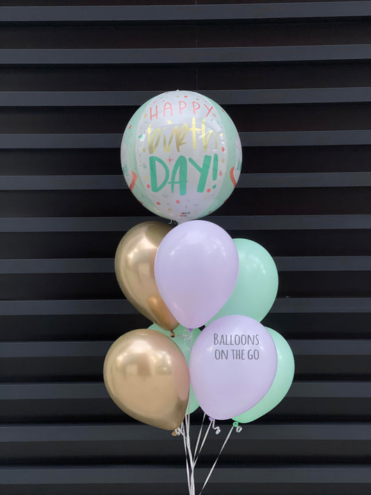 Happy Birthday Orbz bouquet- PASTEL