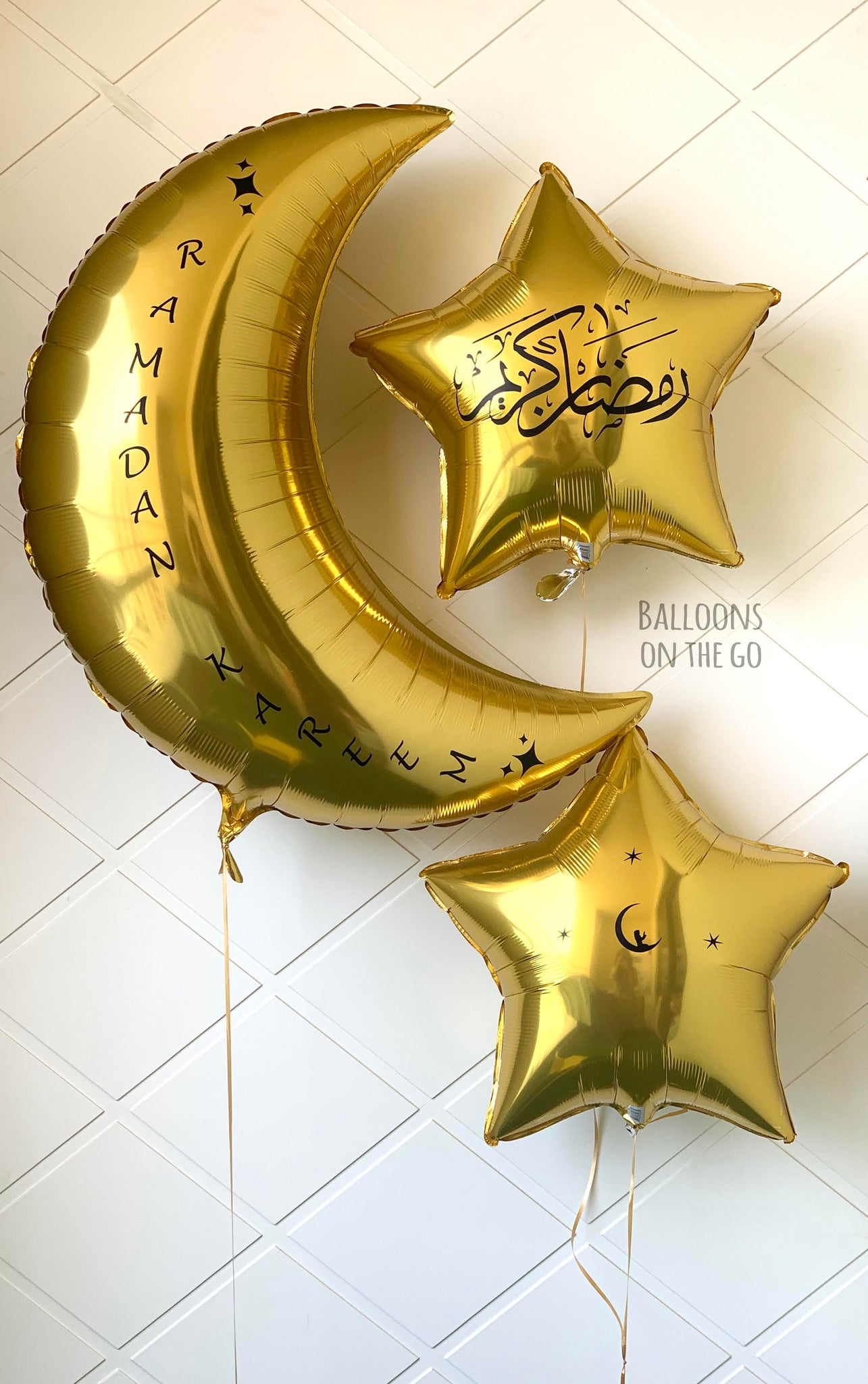 Customized Ramadan Moon with Star foils