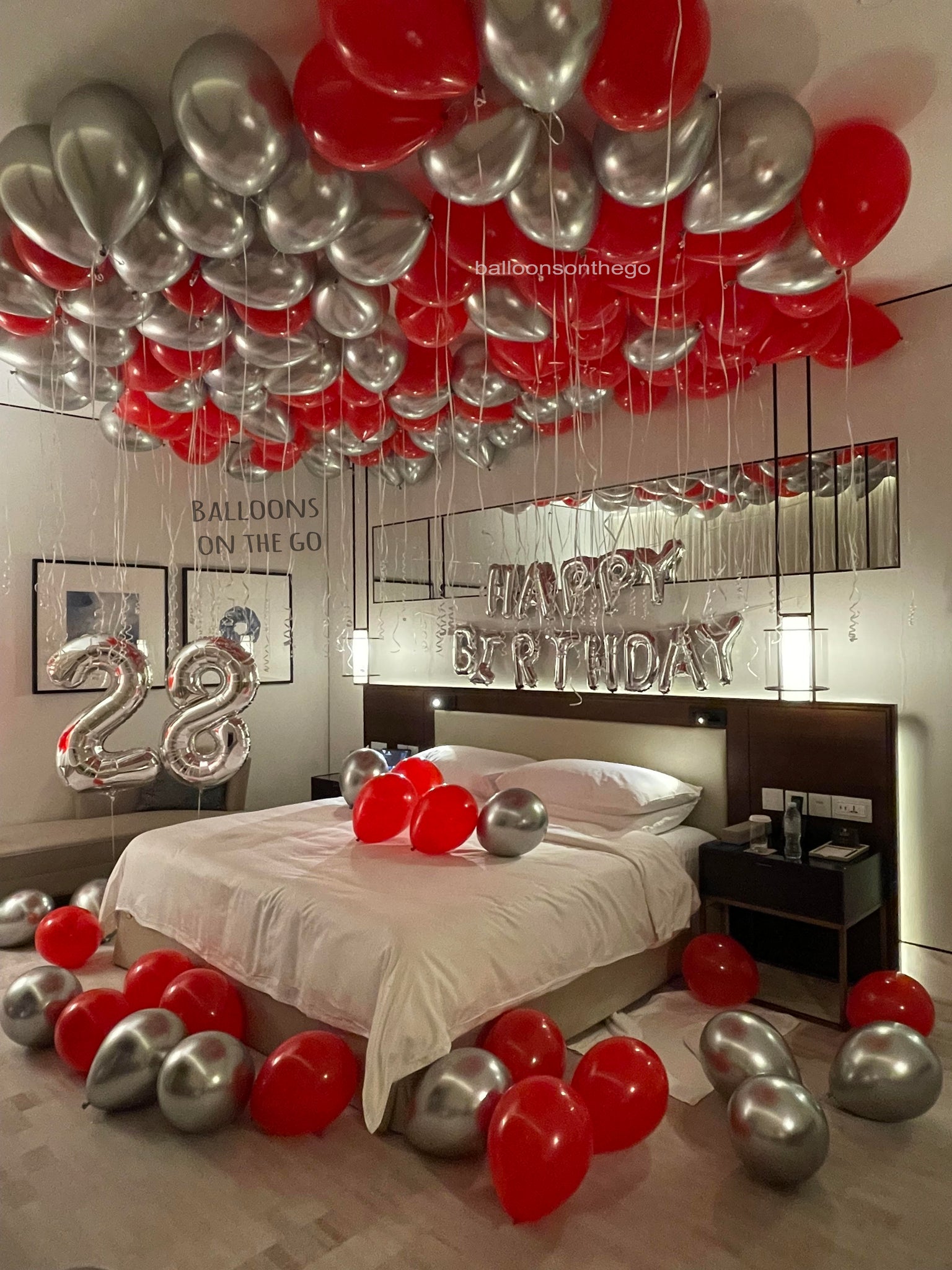 Grand 100 Ceiling Balloons surprise setup!