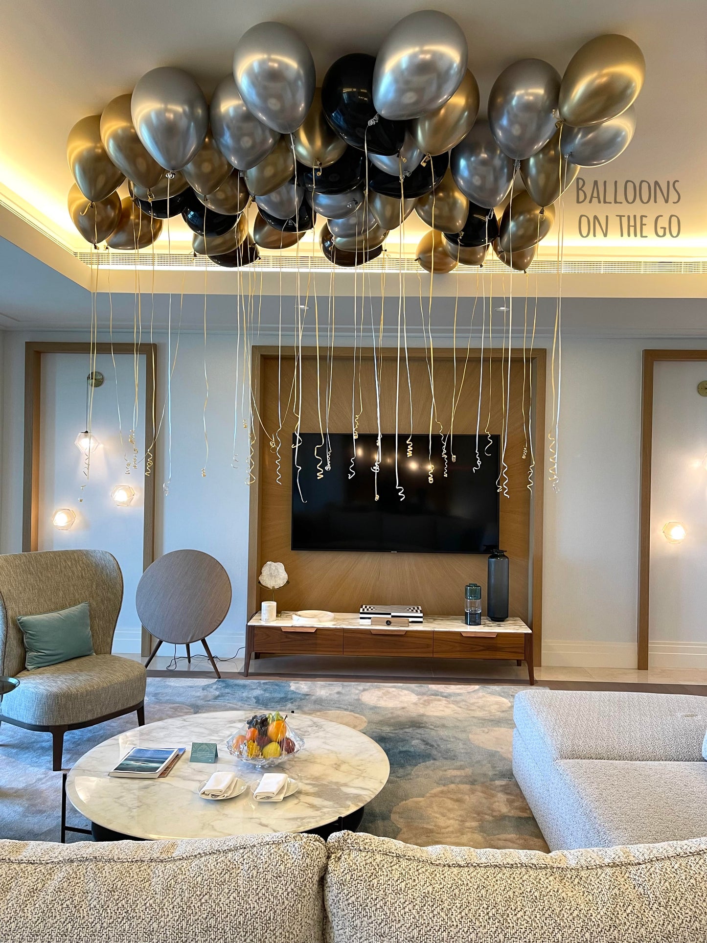 Ceiling Balloons Setup